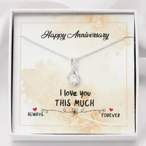 Always and forever-Alluring Beauty Solitaire Anniversary Necklace