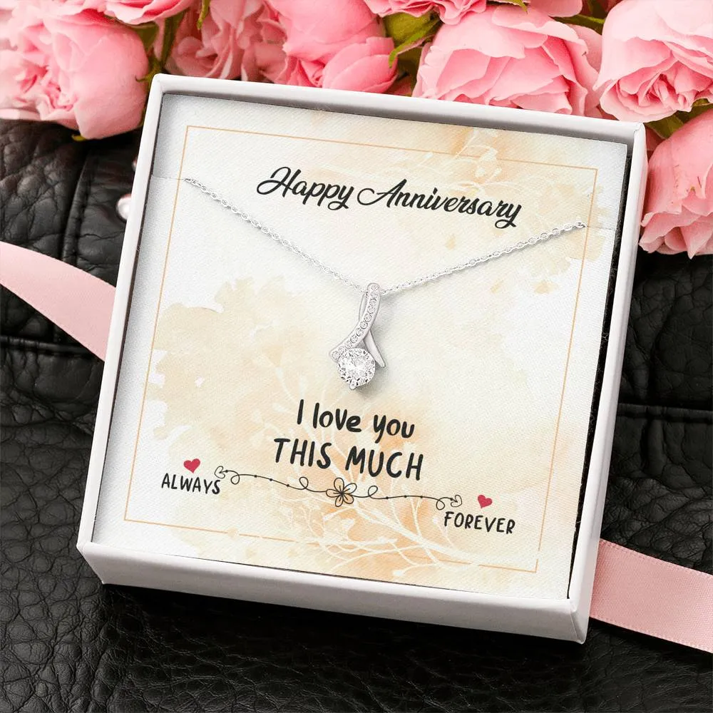 Always and forever-Alluring Beauty Solitaire Anniversary Necklace