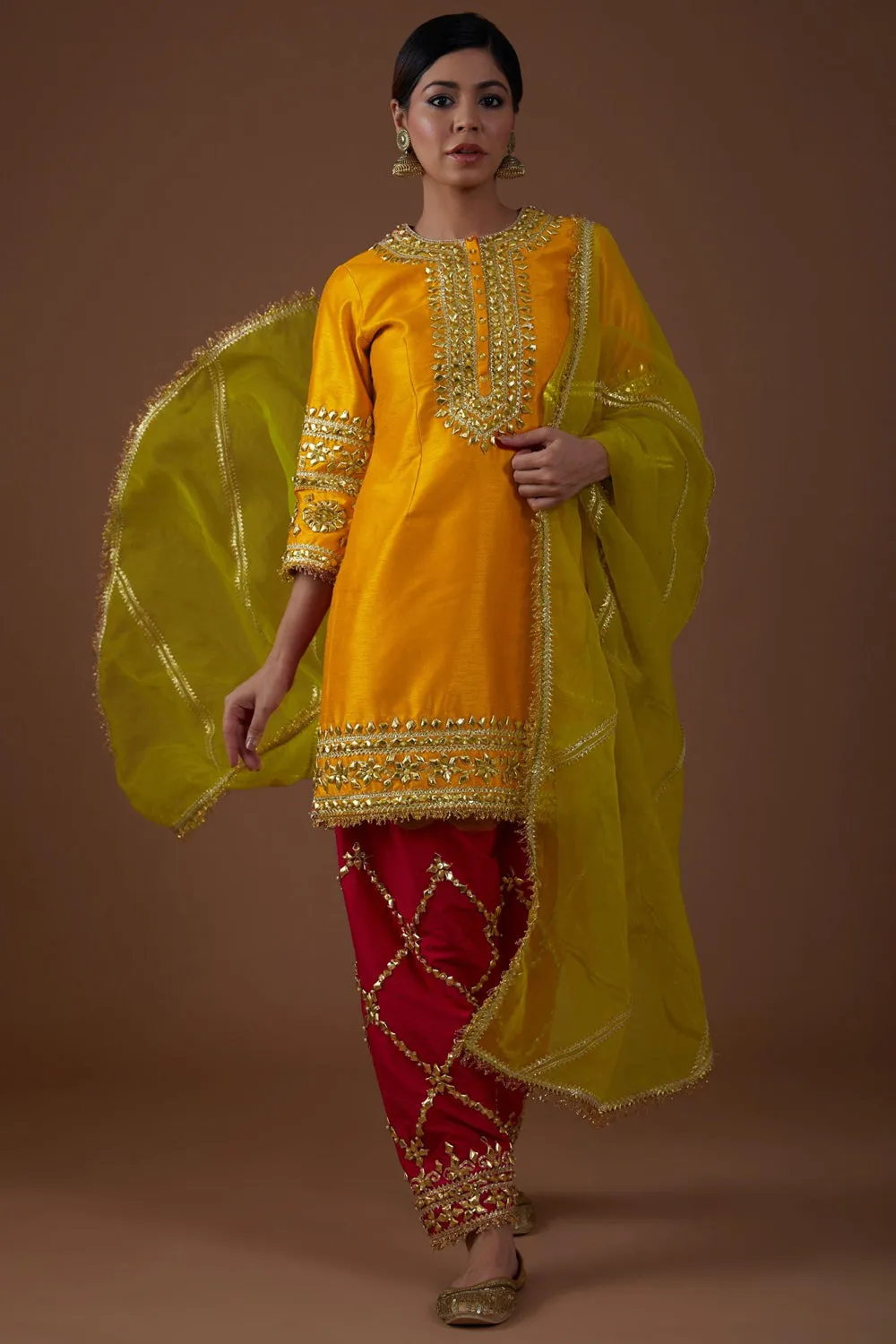 Amber Glow Kurta-Salwar & Dupatta