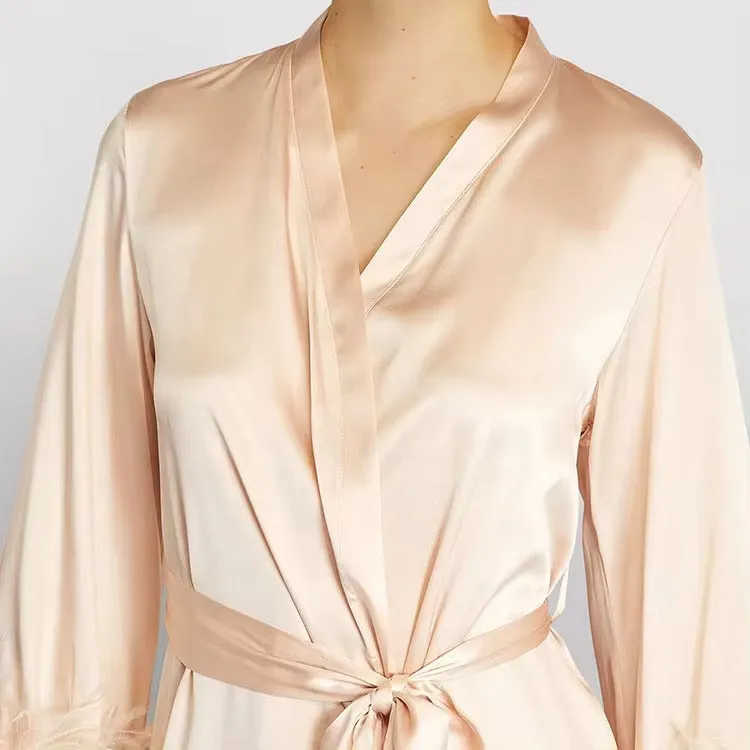 AMINA LUXE SATIN SILK ROBE