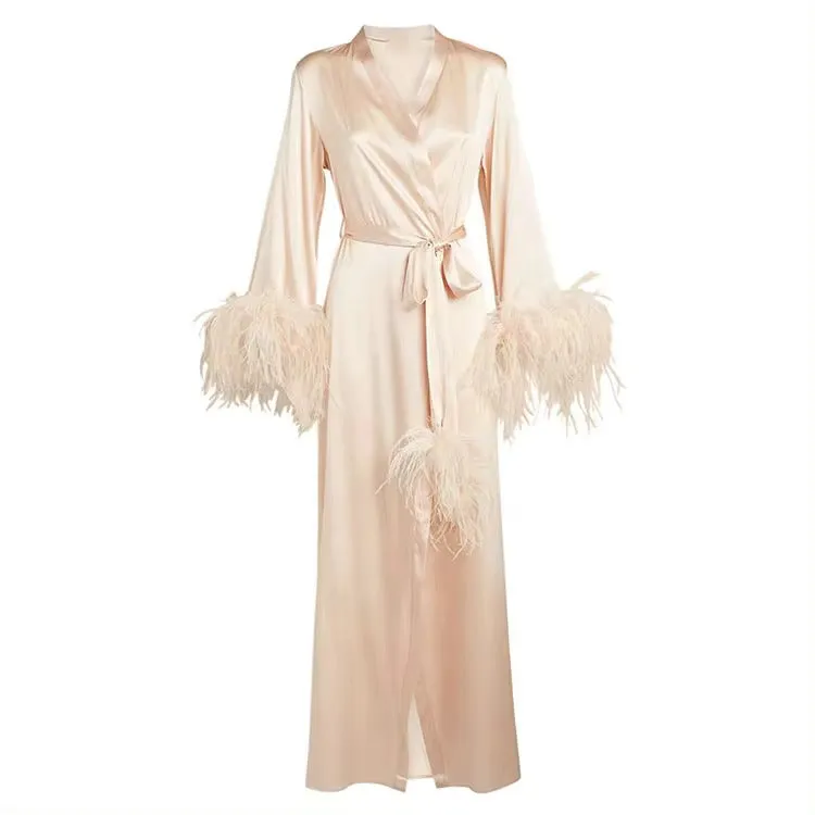 AMINA LUXE SATIN SILK ROBE