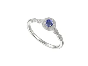 Amore Argento Sterling Silver Tanzanite & CZ Cluster Ring
