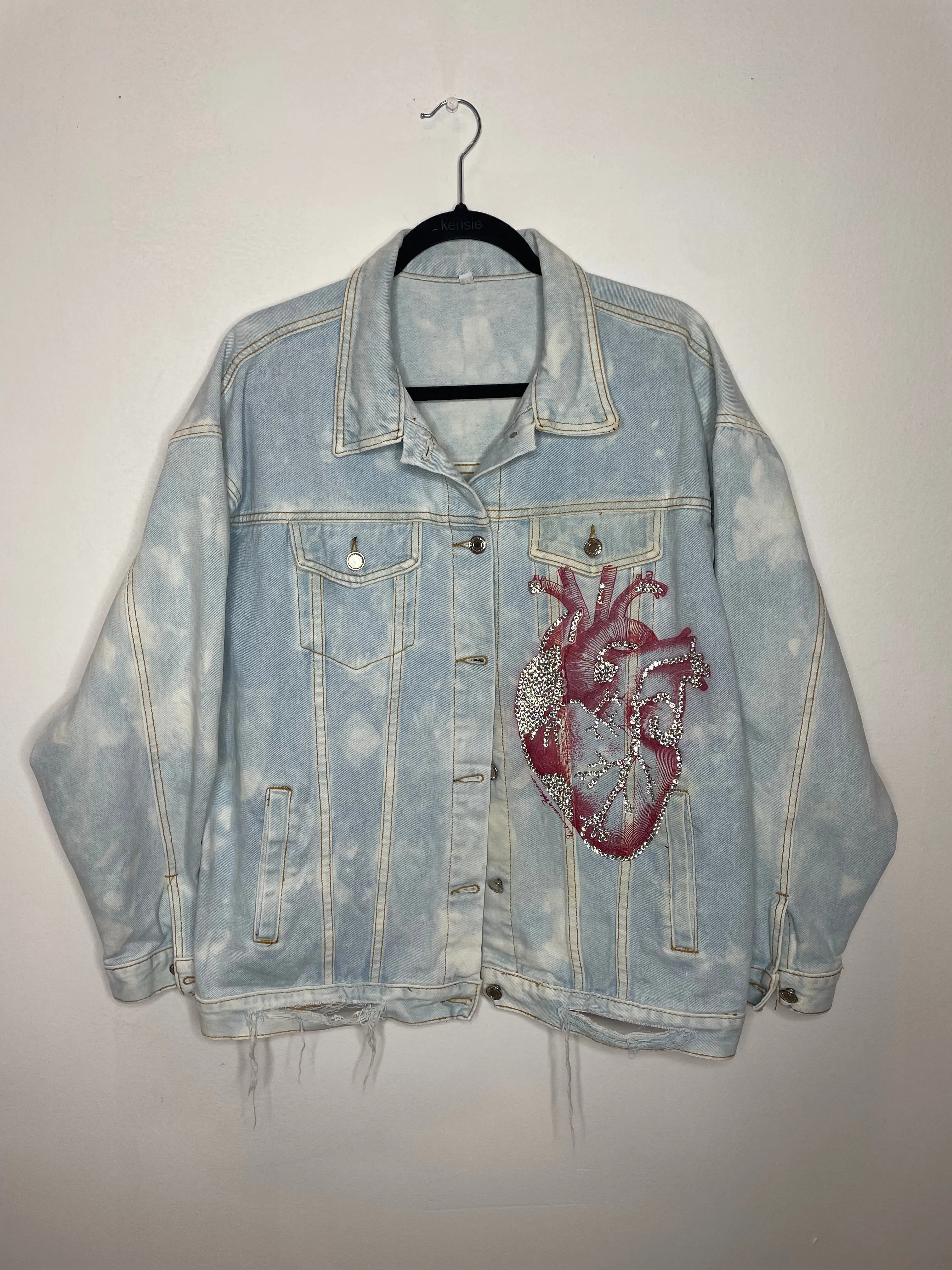 Anatomical Heart Bedazzled Jacket