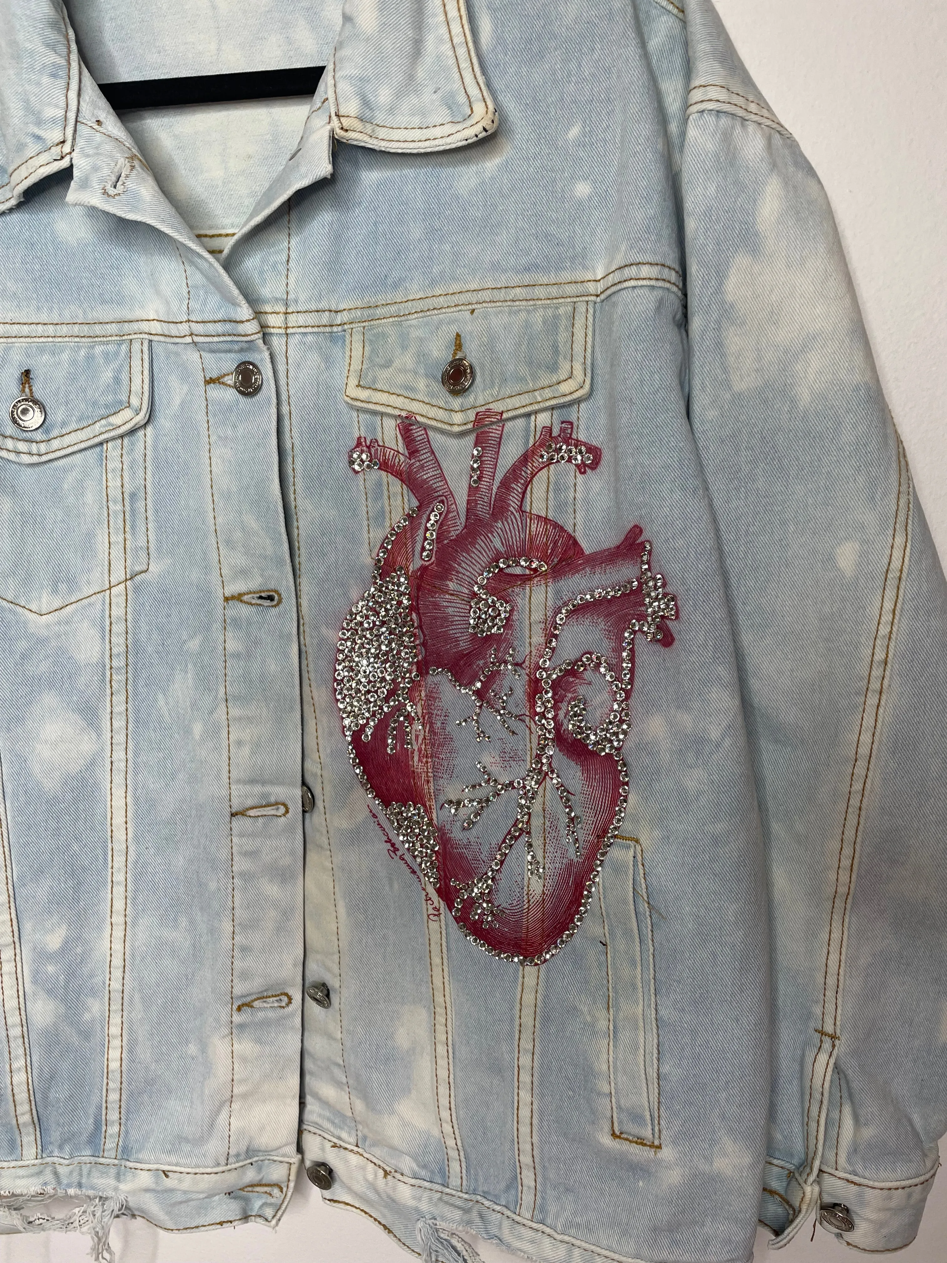 Anatomical Heart Bedazzled Jacket