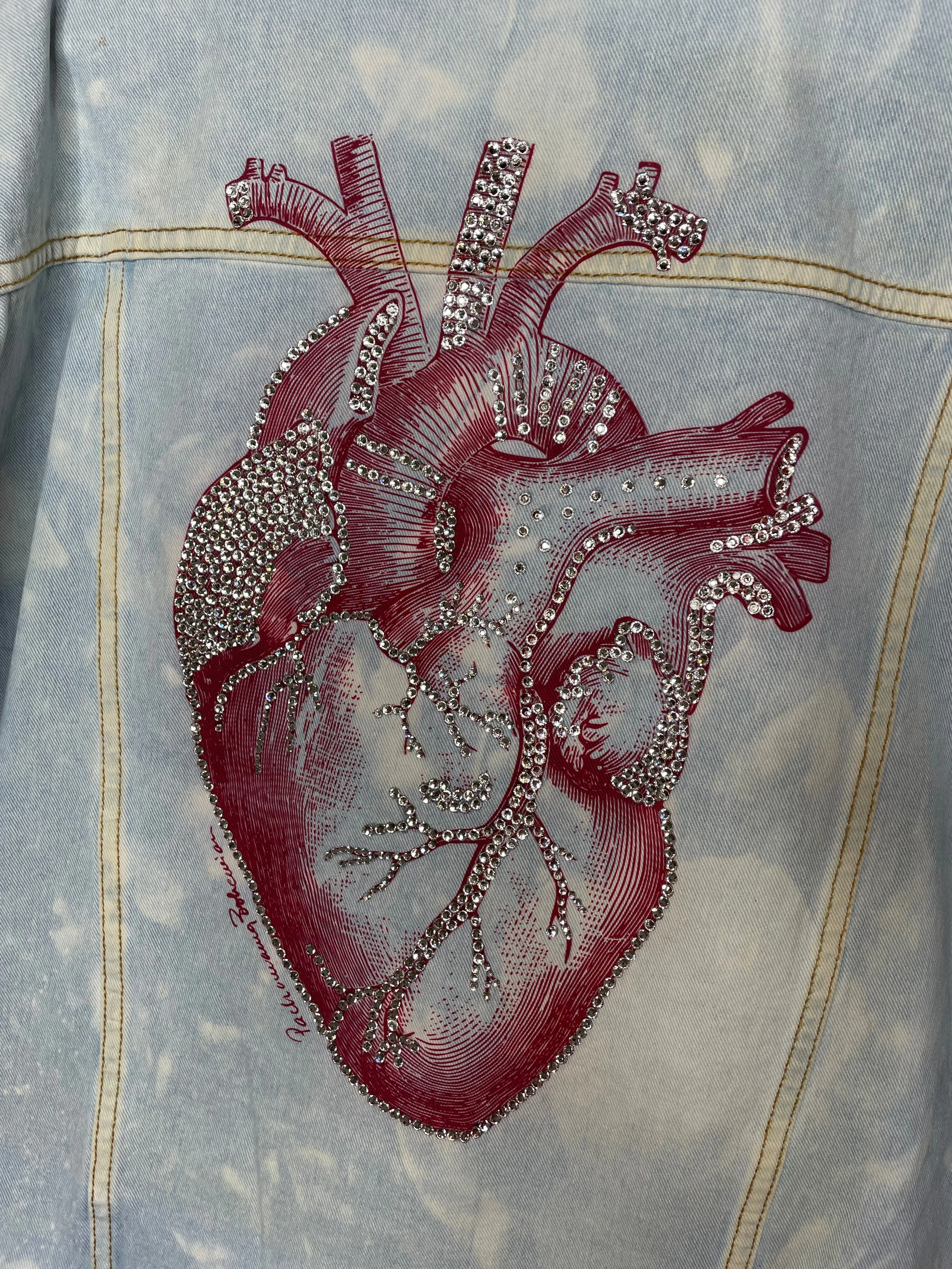 Anatomical Heart Bedazzled Jacket