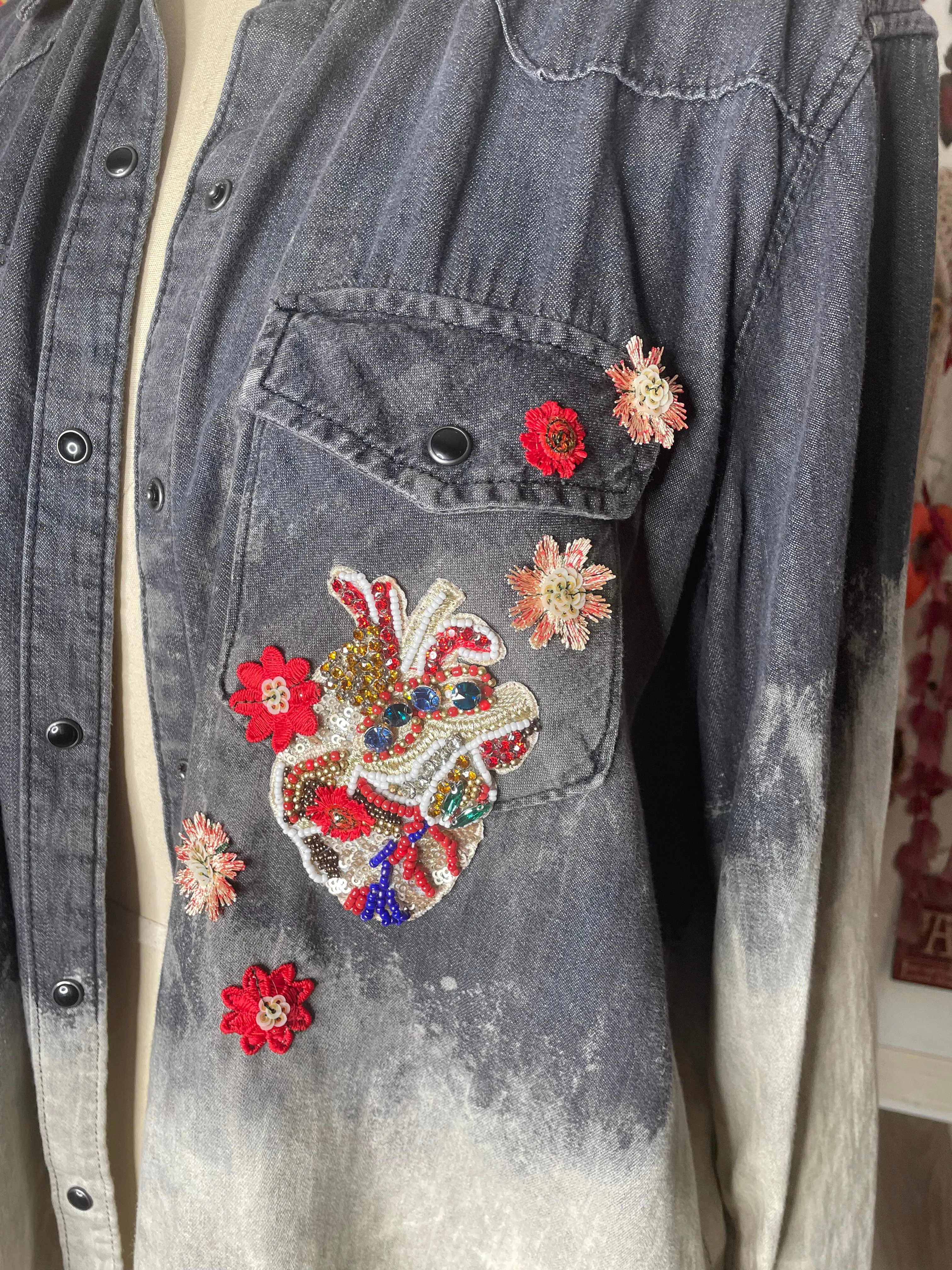 Anatomical Heart Bloom shirt/ Jacket