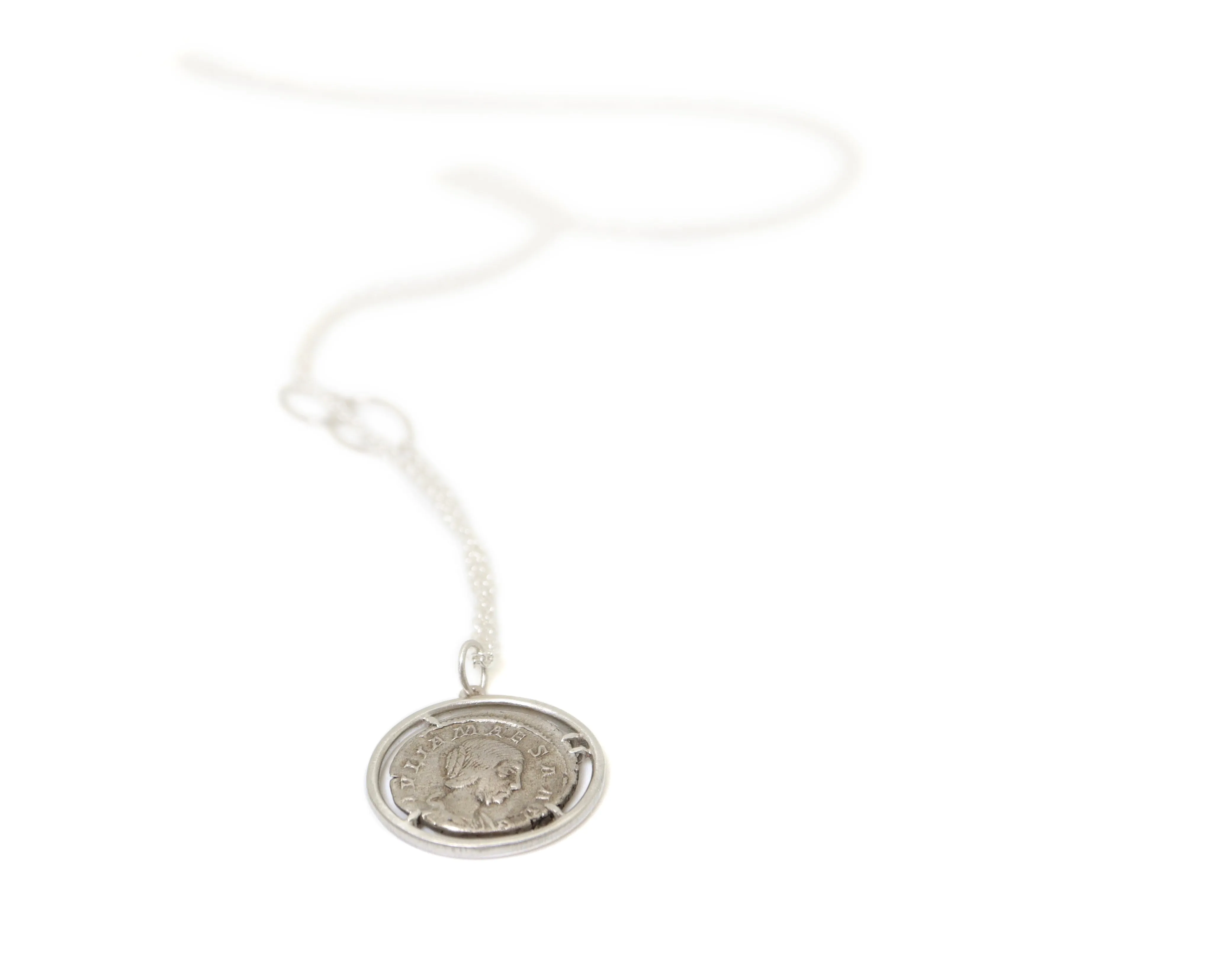 Ancient Empress Julia Maesa Coin Vanity Necklace
