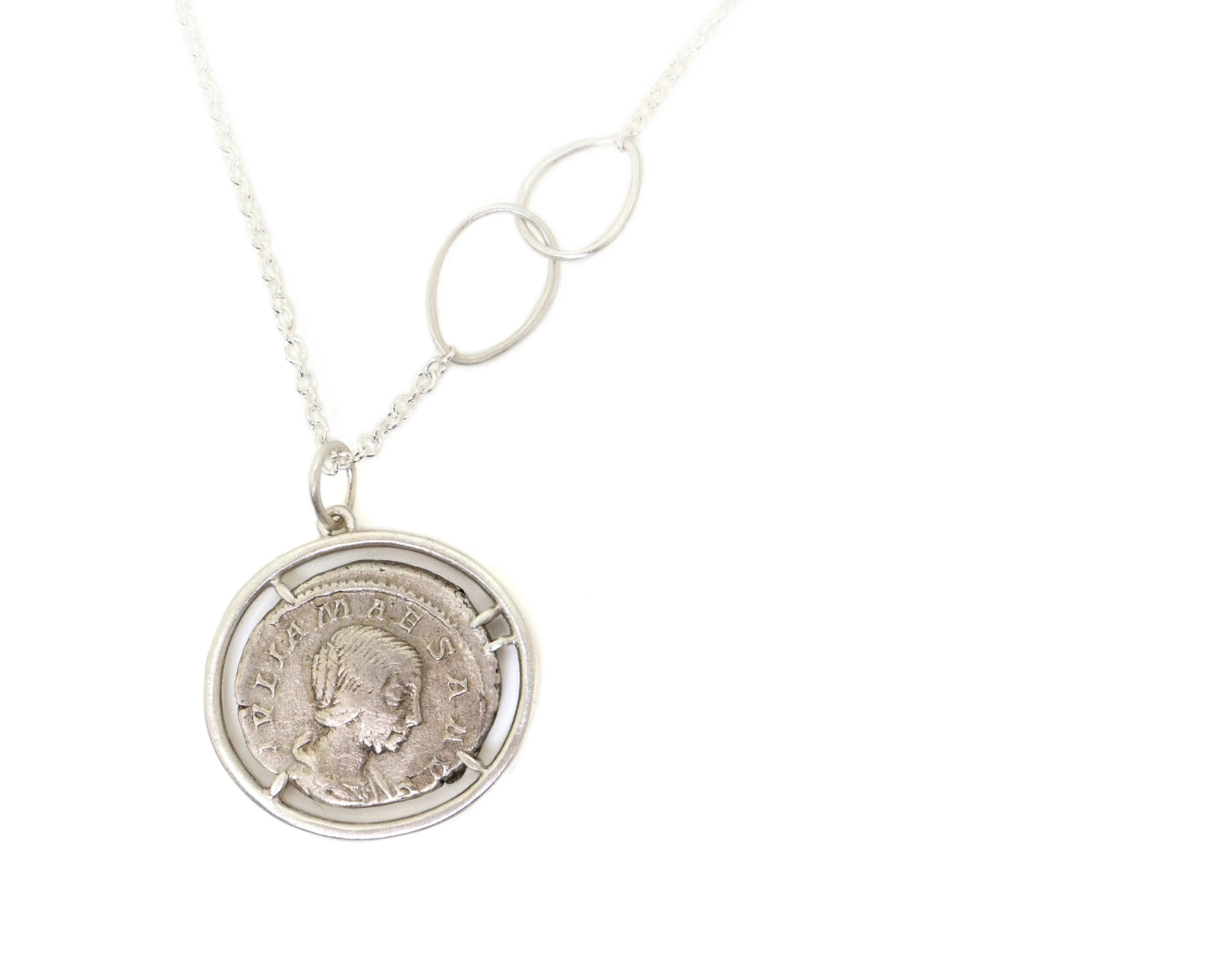 Ancient Empress Julia Maesa Coin Vanity Necklace