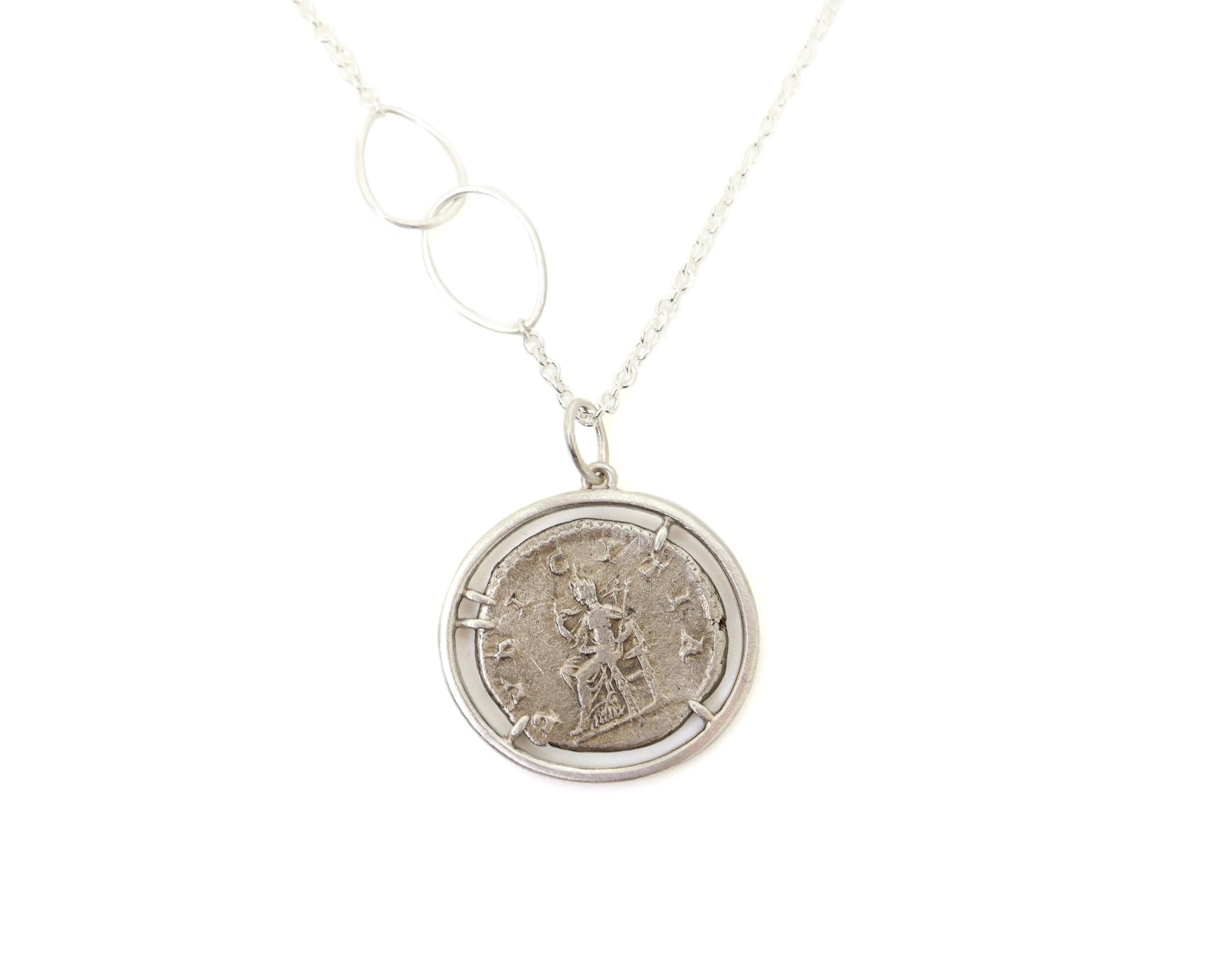 Ancient Empress Julia Maesa Coin Vanity Necklace