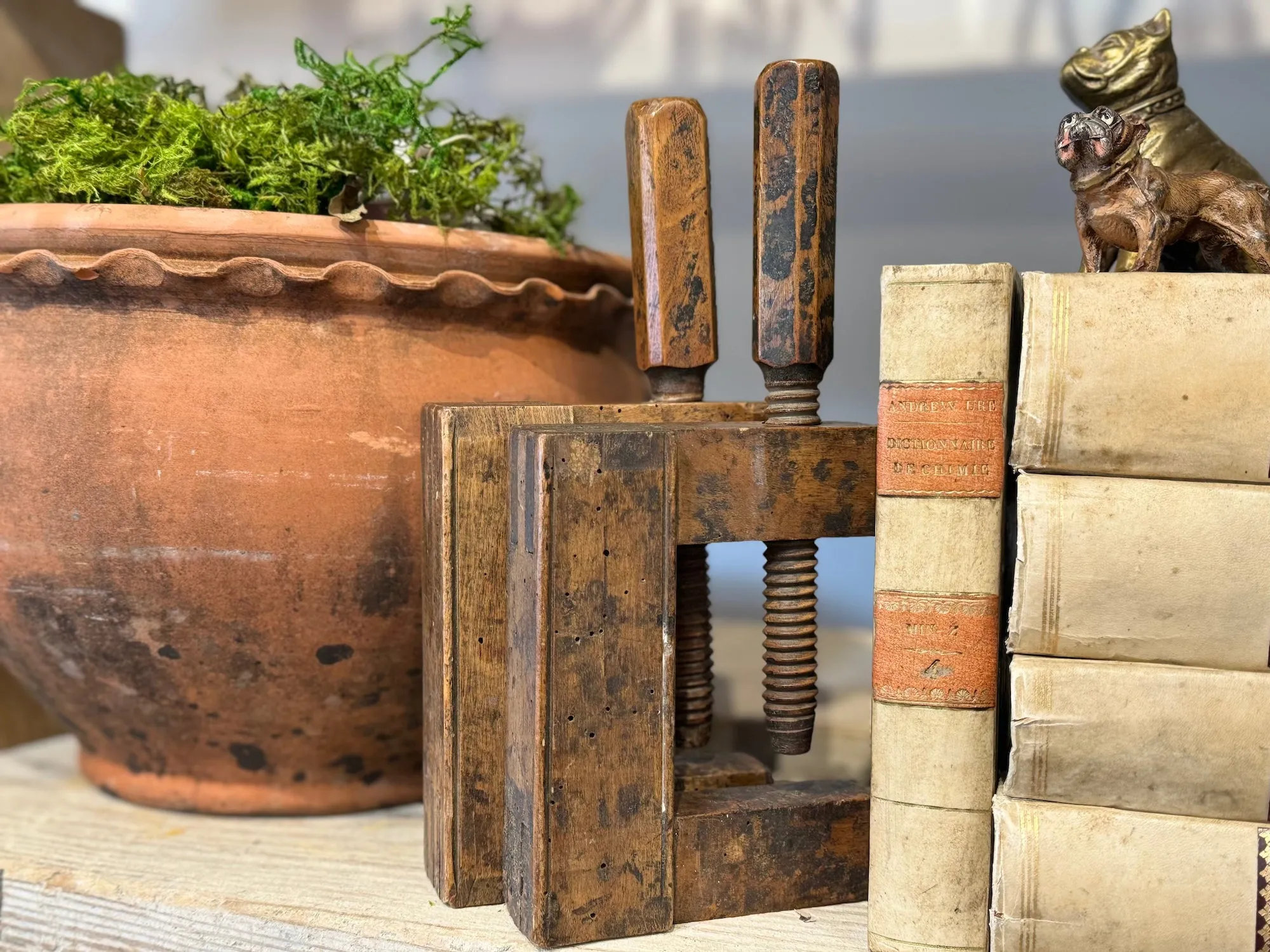 Antique French Wooden Vice