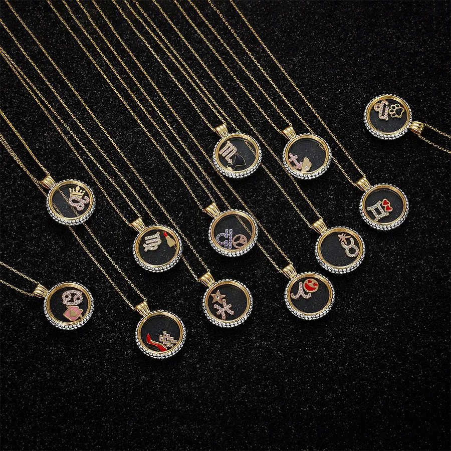 Aries swarovski crystal necklace