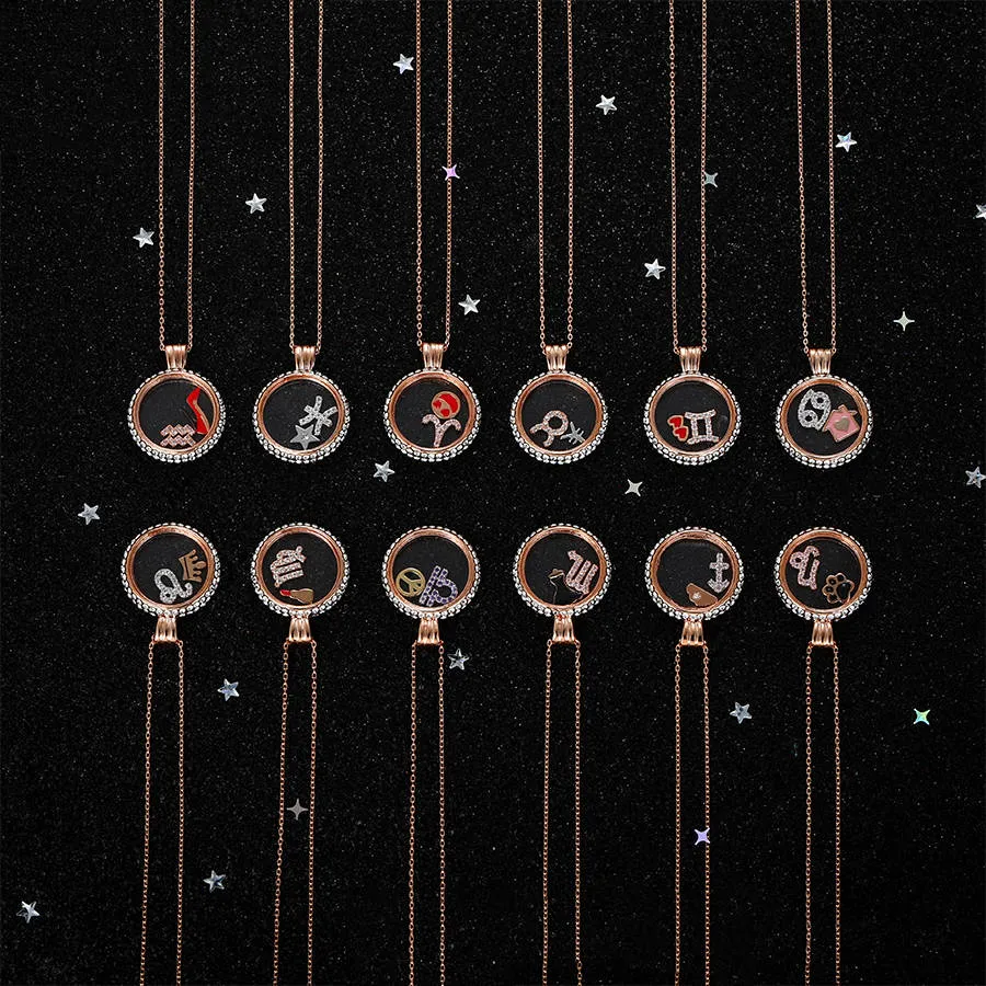 Aries swarovski crystal necklace