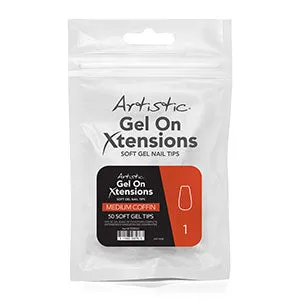 Artistic Gel On Xtension Tips Medium Coffin #1 50pk