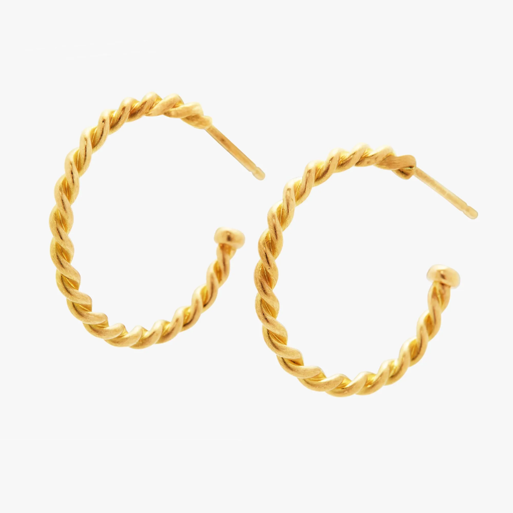 Ashley Grand Twist Large Hoops in 20K Peach Gold