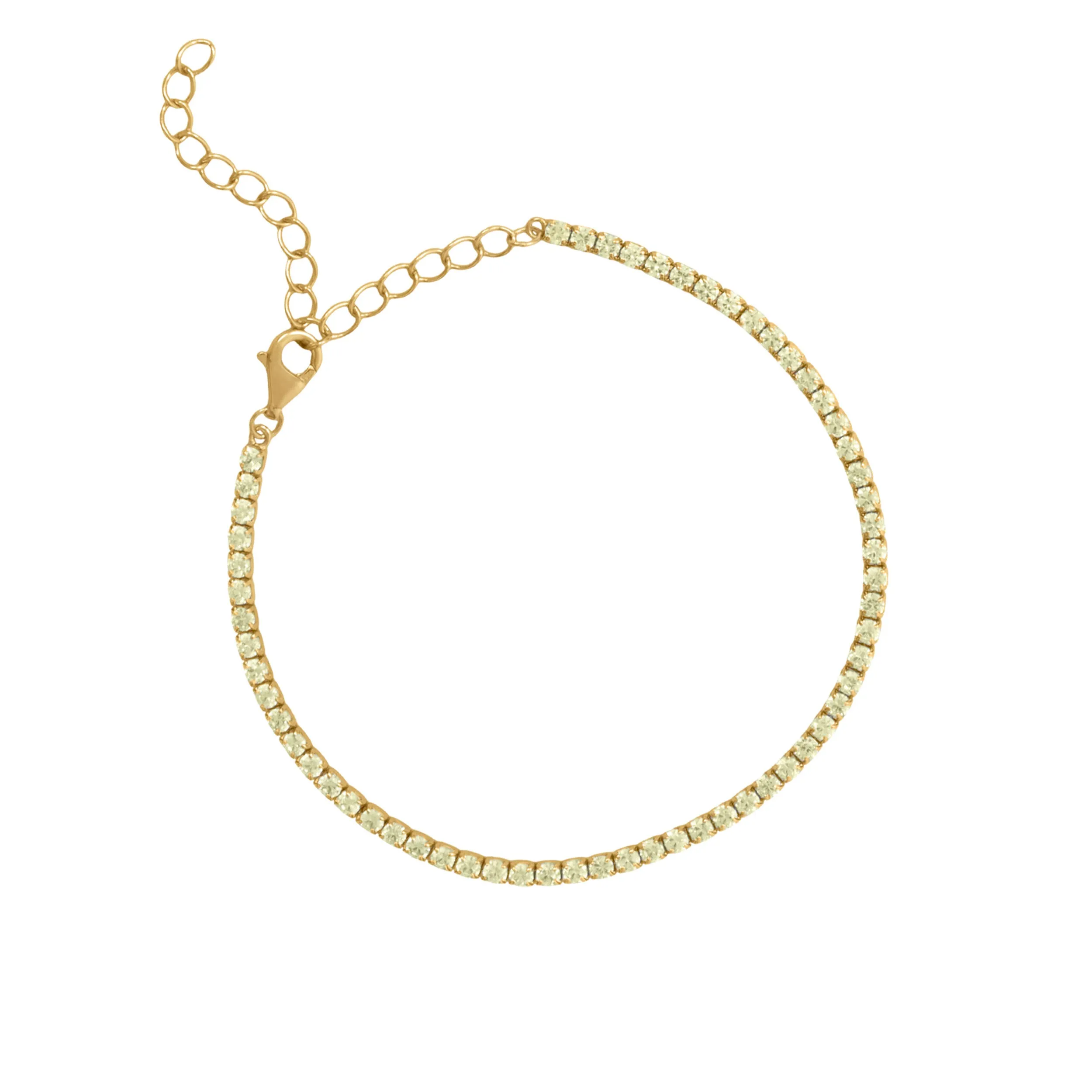 August Peridot Birthstone Tennis Bracelet