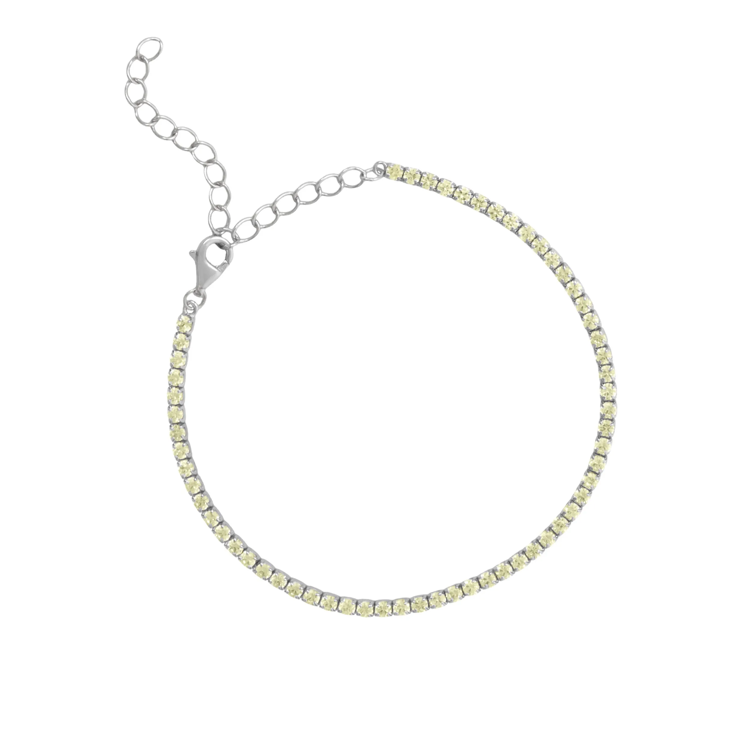 August Peridot Birthstone Tennis Bracelet