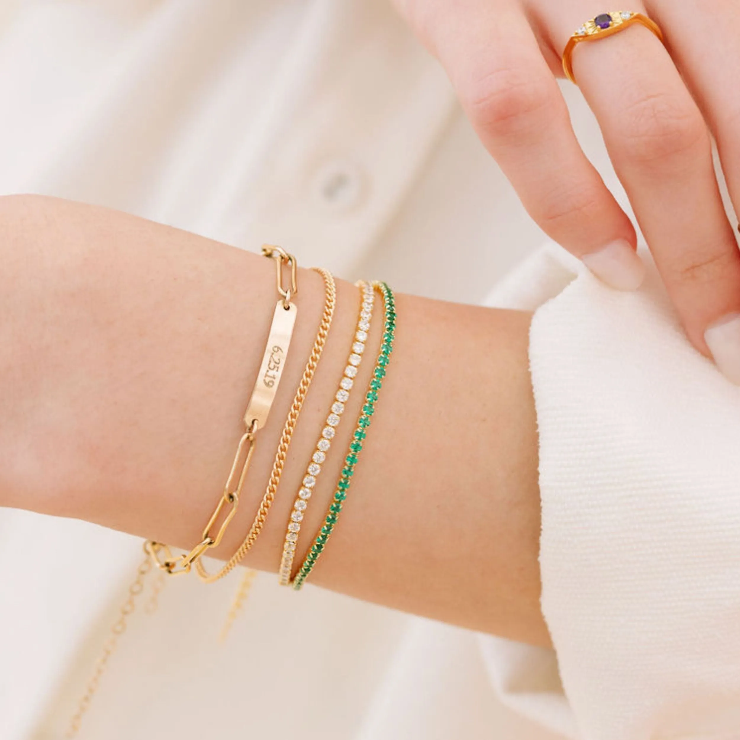 August Peridot Birthstone Tennis Bracelet