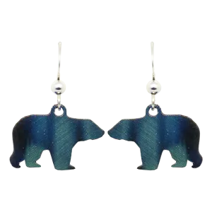 Aurora Bear Earrings, Sterling Silver Earwires # N1115