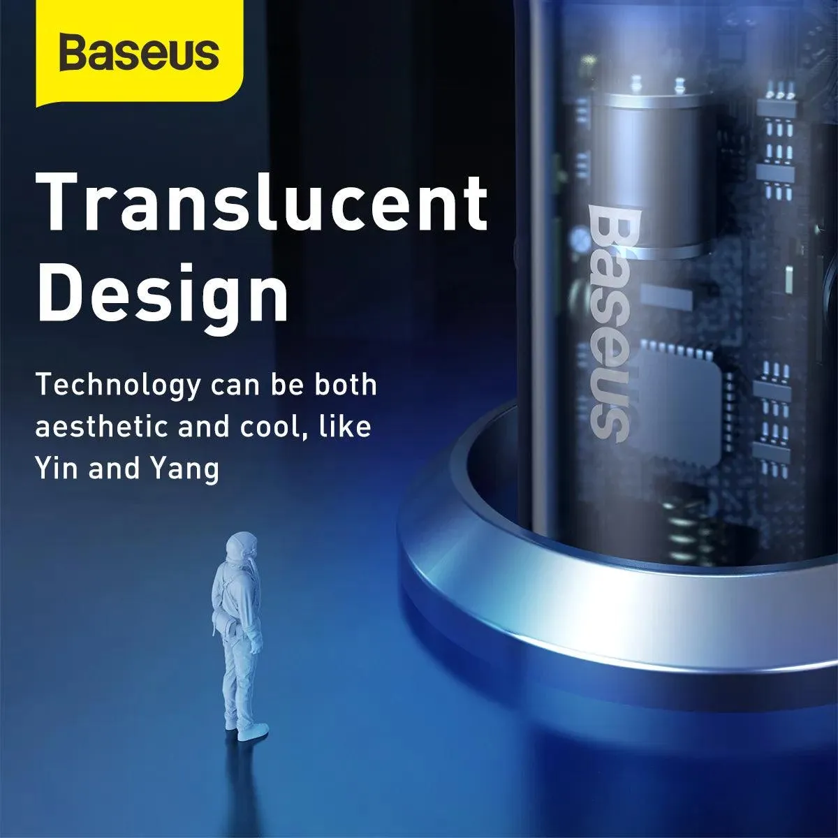 Baseus USB / USB Type C Car Charger 65 W 5 A SCP Quick Charge 4.0  Power Delivery 3.0 LCD Screen   USB Type C – USB Type C Cable Grey (TZCCKX-0G)