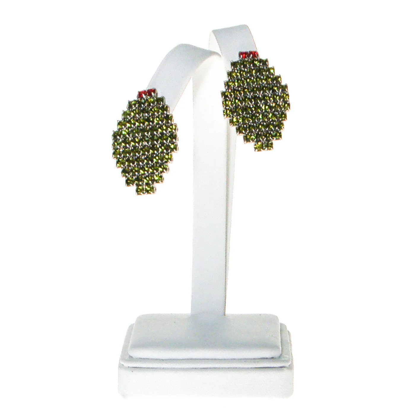 Bauer Olive Rhinestone Earrings