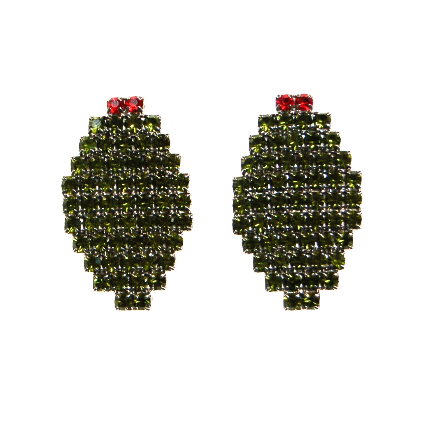 Bauer Olive Rhinestone Earrings