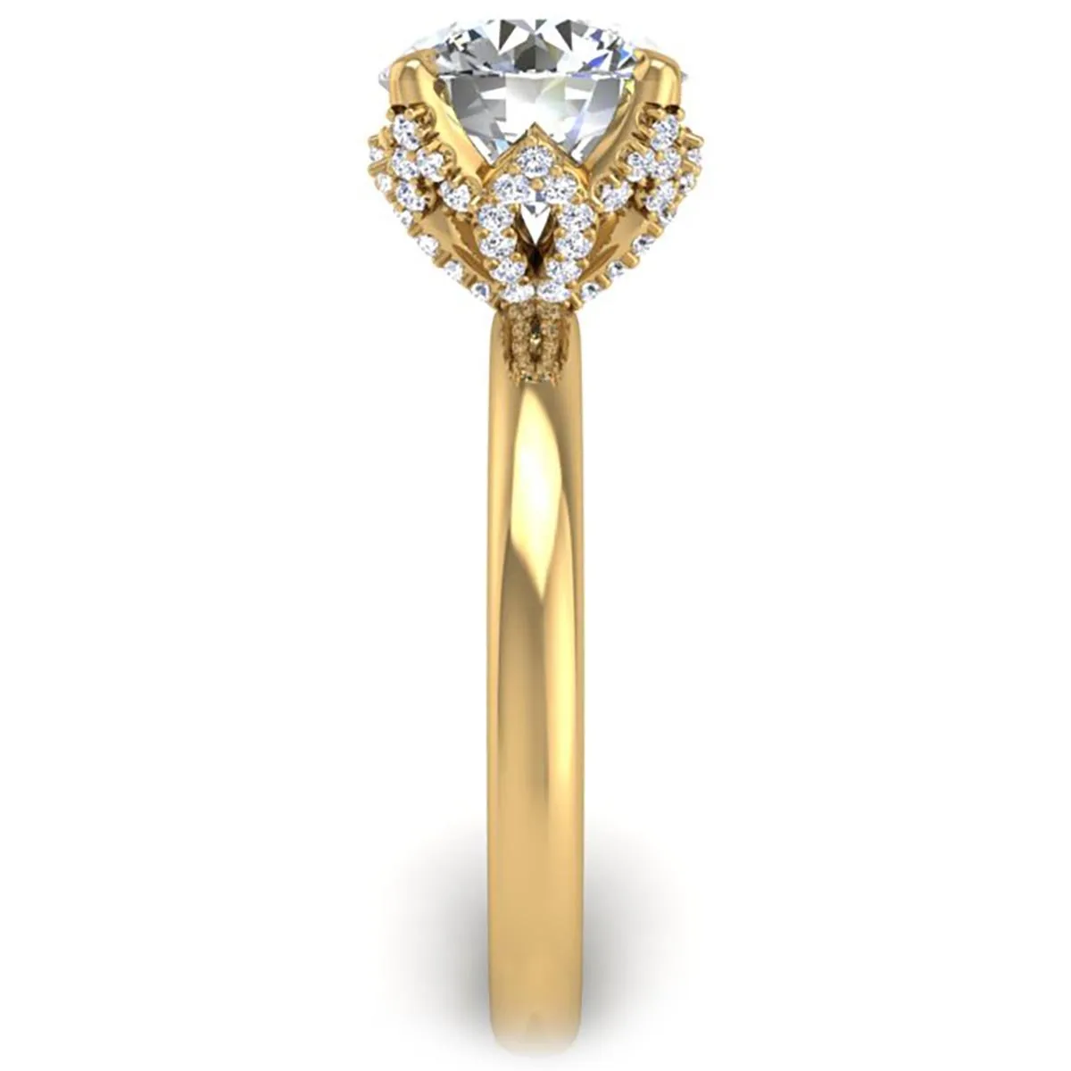 Ben Garelick 2 Carat Astra Galactic Head Solitaire Diamond Engagement Ring