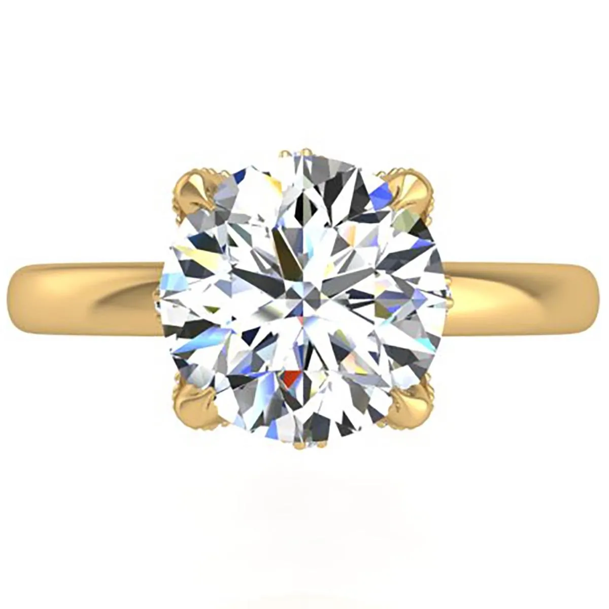 Ben Garelick 2 Carat Astra Galactic Head Solitaire Diamond Engagement Ring