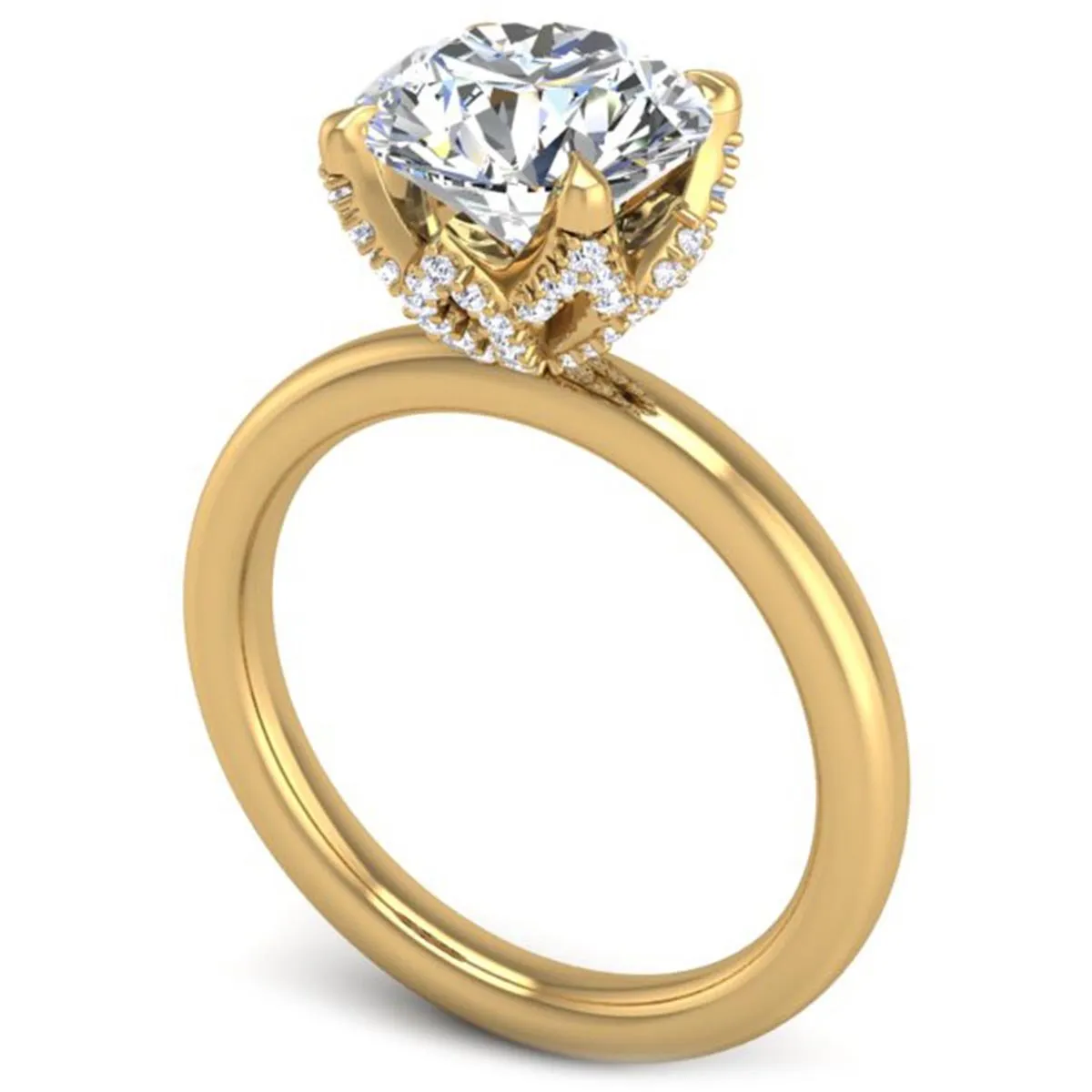 Ben Garelick 2 Carat Astra Galactic Head Solitaire Diamond Engagement Ring