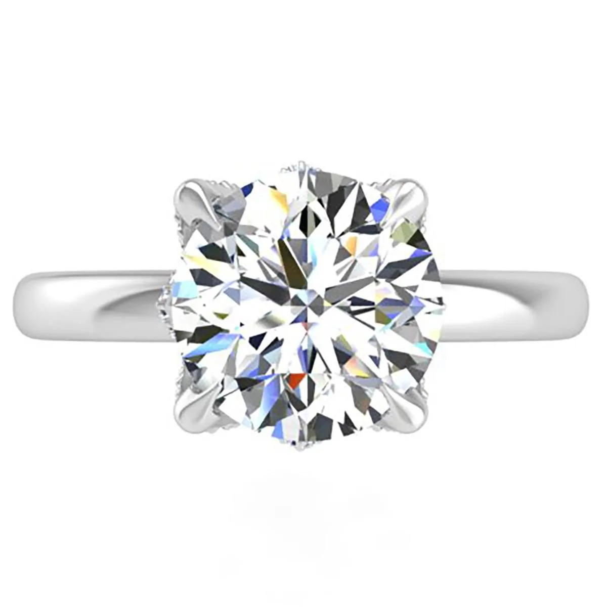 Ben Garelick 2 Carat Astra Galactic Head Solitaire Diamond Engagement Ring