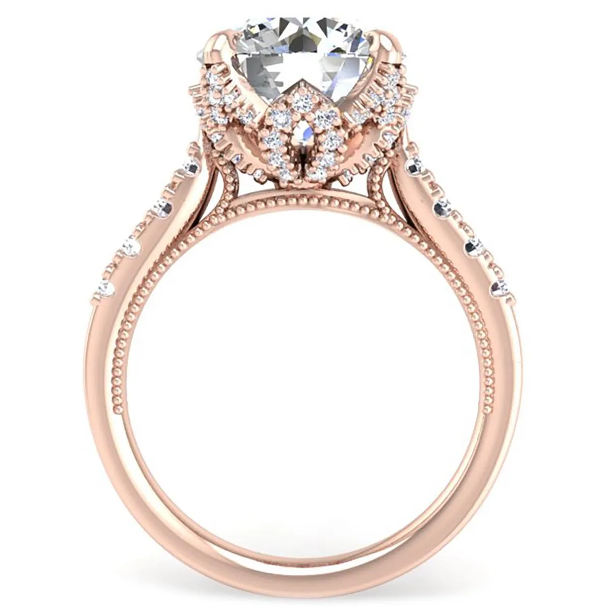 Ben Garelick Astra Galactic Head 4.0 Carat Round Diamond Engagement Ring