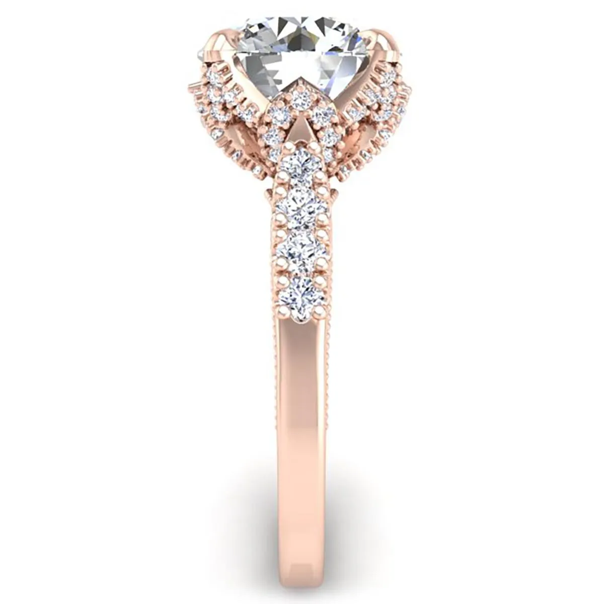 Ben Garelick Astra Galactic Head 4.0 Carat Round Diamond Engagement Ring