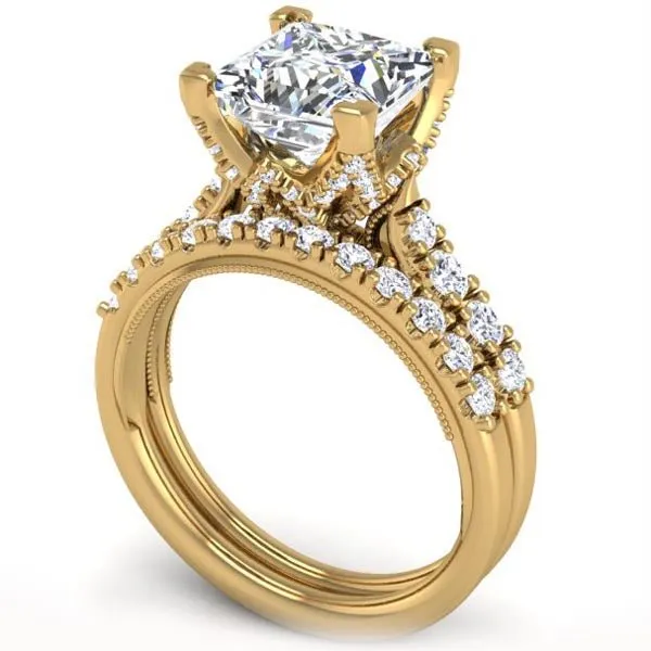 Ben Garelick Astra Galactic Head Princess Diamond Engagement Ring