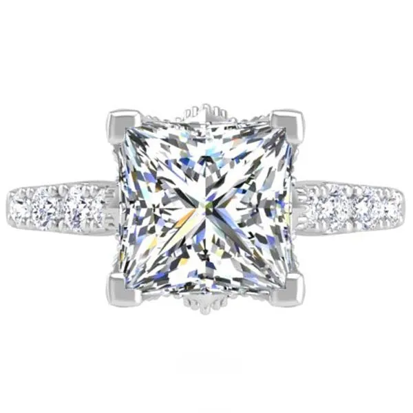 Ben Garelick Astra Galactic Head Princess Diamond Engagement Ring