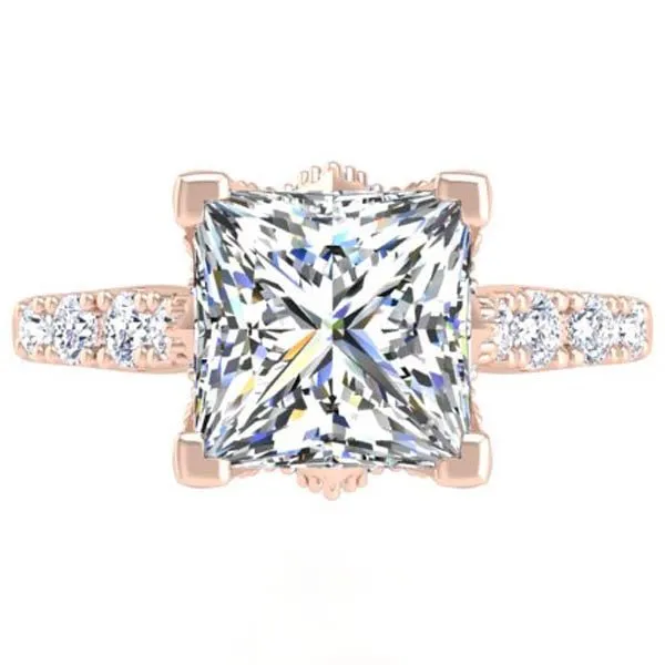 Ben Garelick Astra Galactic Head Princess Diamond Engagement Ring