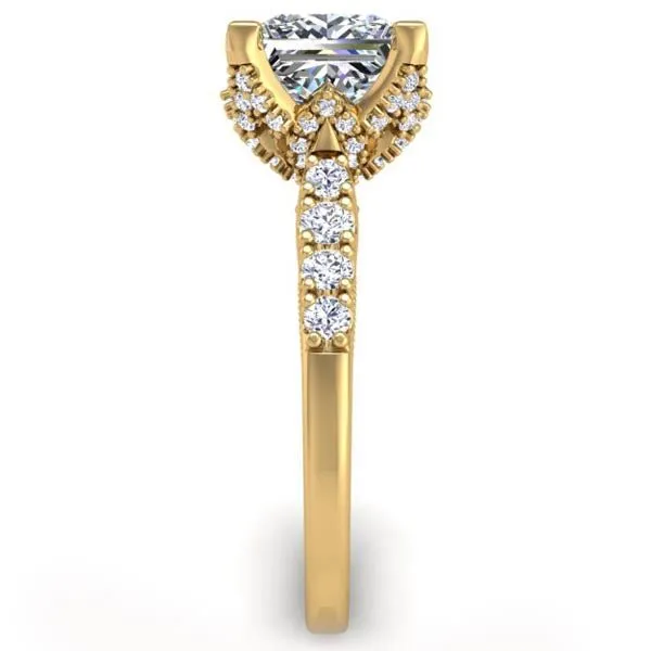 Ben Garelick Astra Galactic Head Princess Diamond Engagement Ring