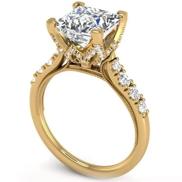 Ben Garelick Astra Galactic Head Princess Diamond Engagement Ring