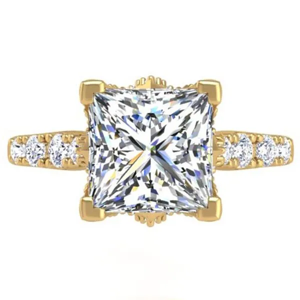 Ben Garelick Astra Galactic Head Princess Diamond Engagement Ring