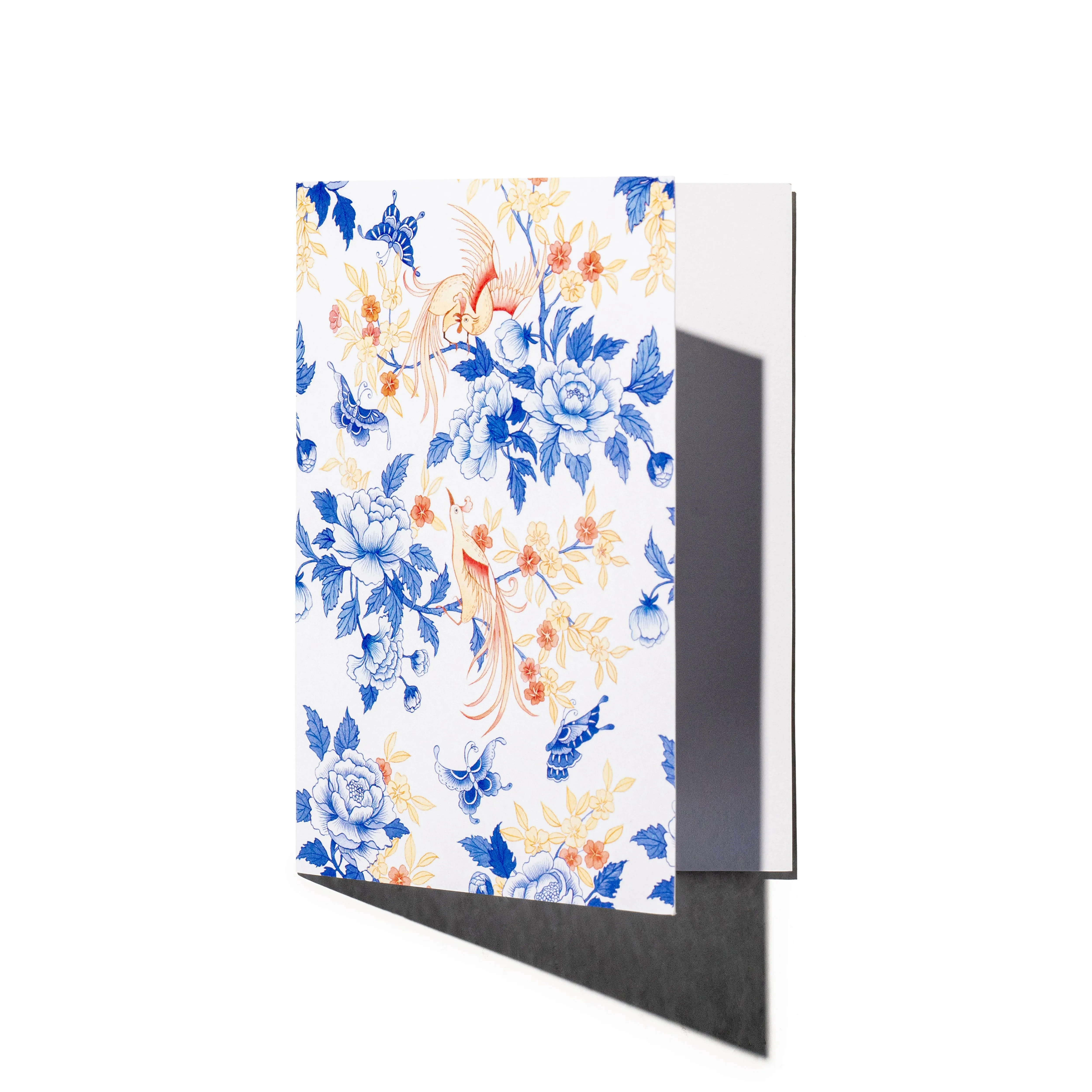 Bird & Butterfly with White Frame Greeting Card