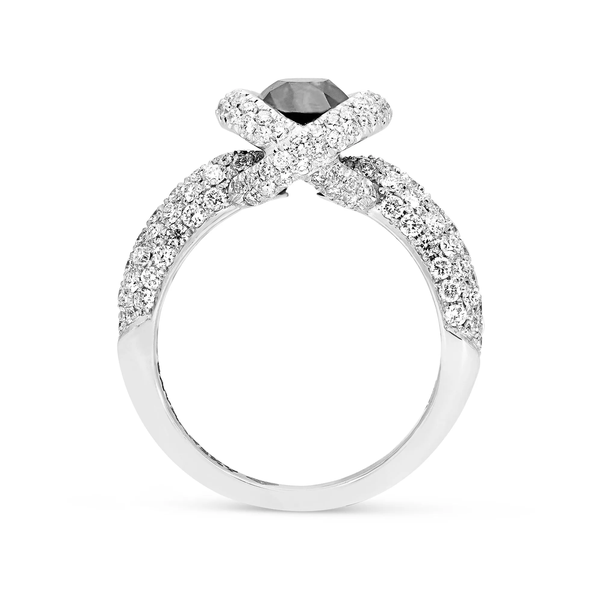 Black Diamond Engagement Ring - 1.65 Carat