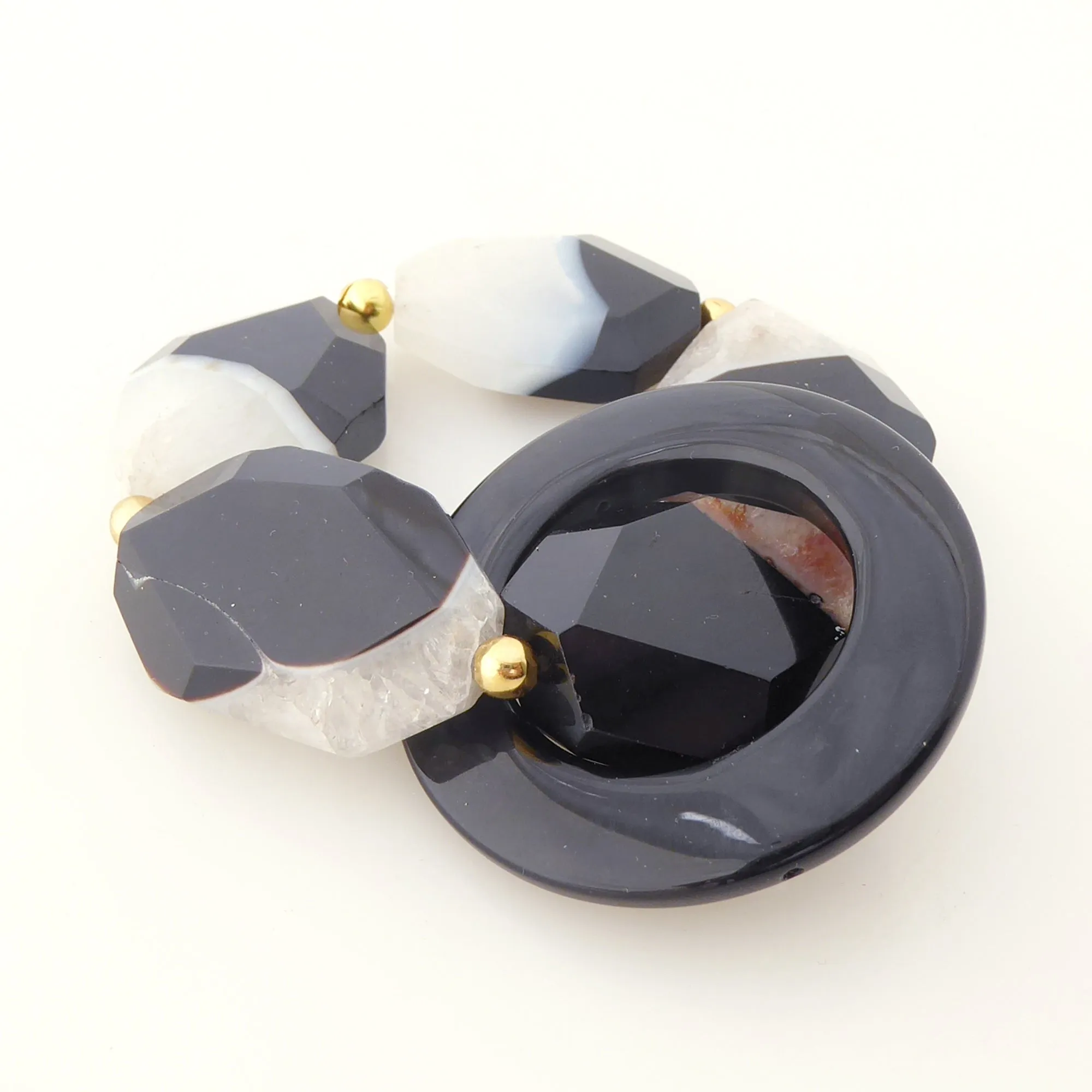Black onyx donut bracelet