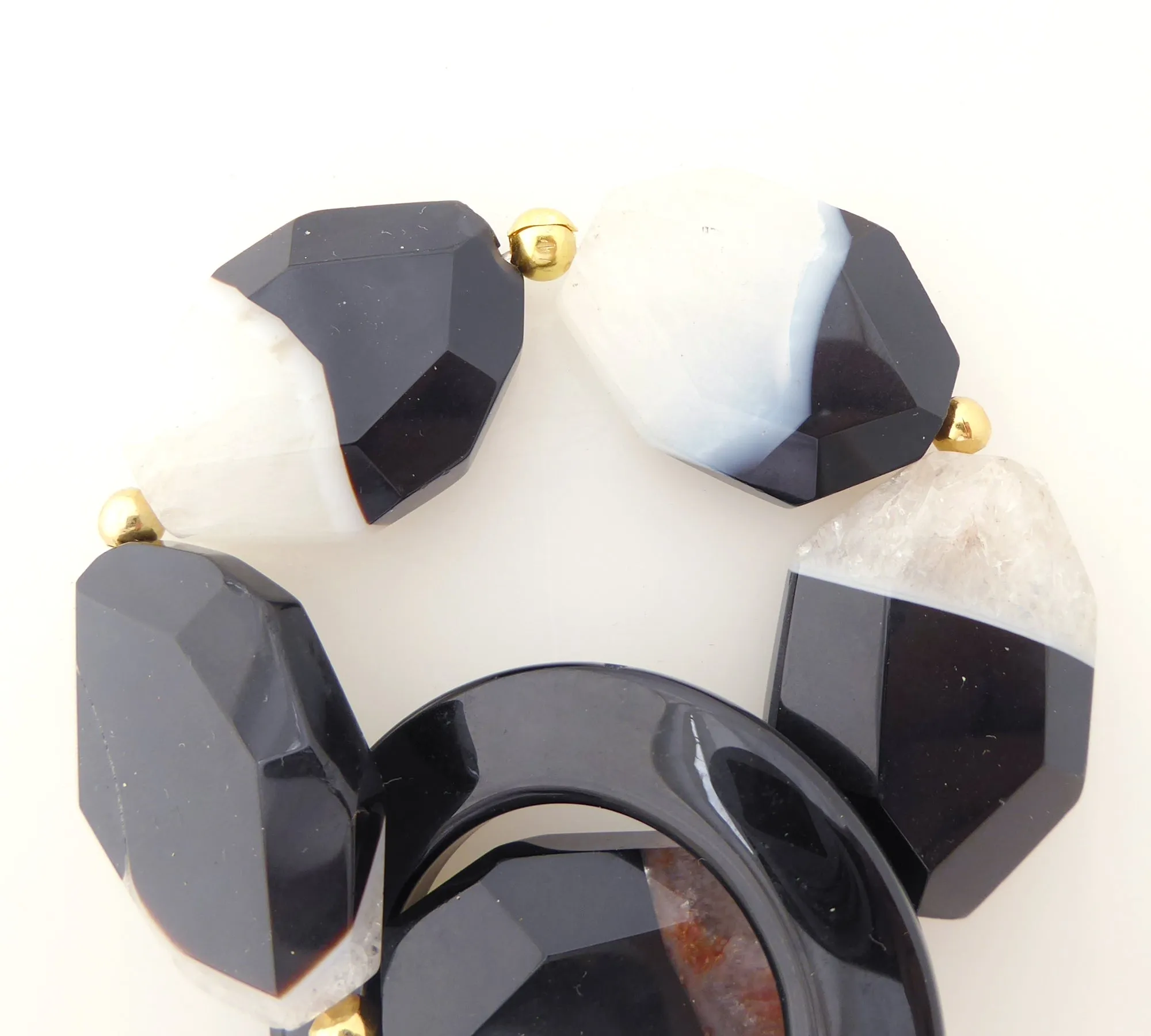 Black onyx donut bracelet