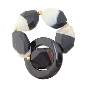 Black onyx donut bracelet