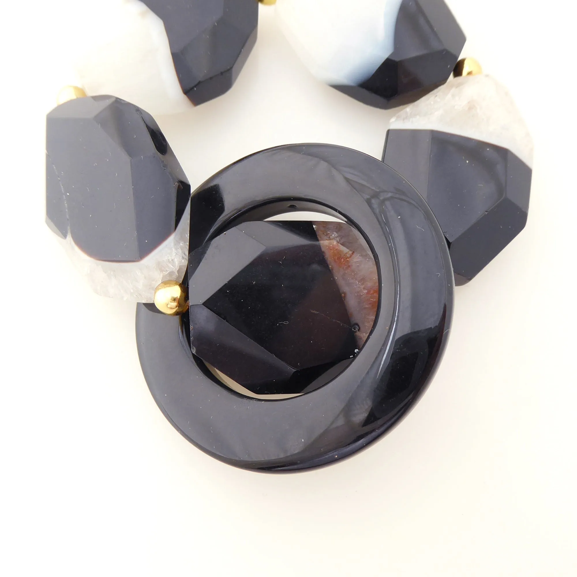 Black onyx donut bracelet