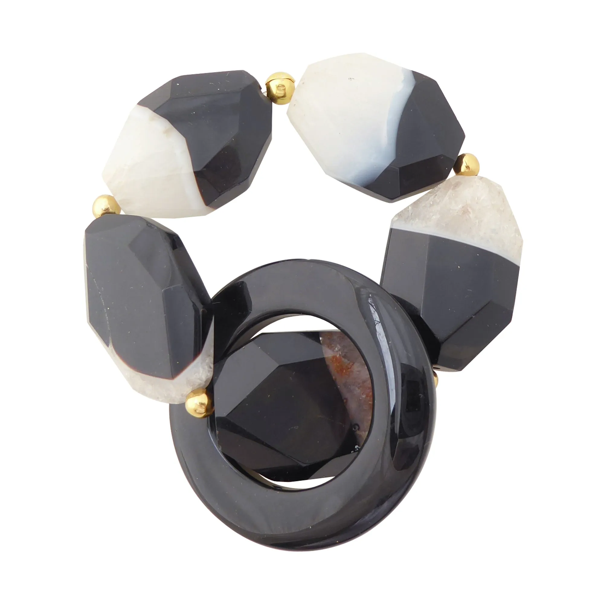 Black onyx donut bracelet