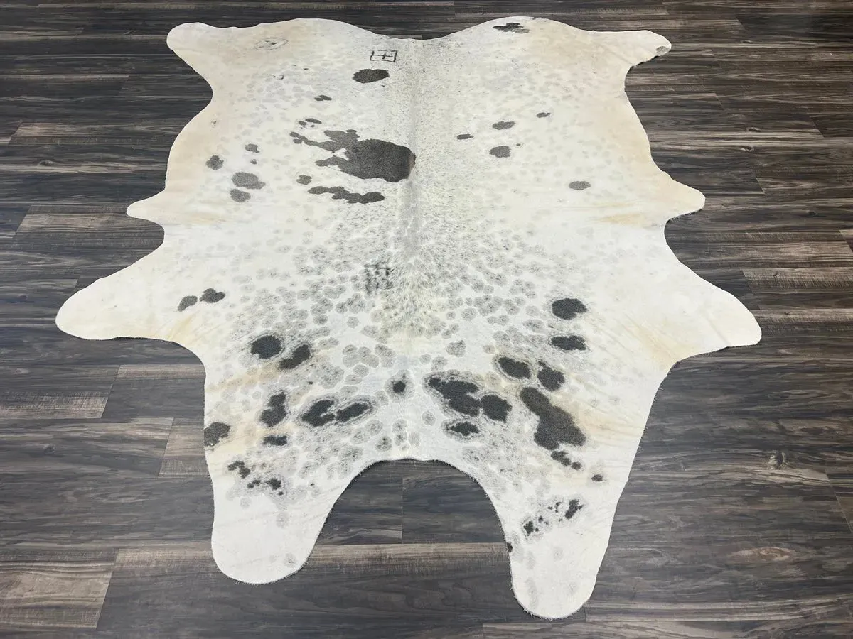 Black Spotted Cowhide Rug XL