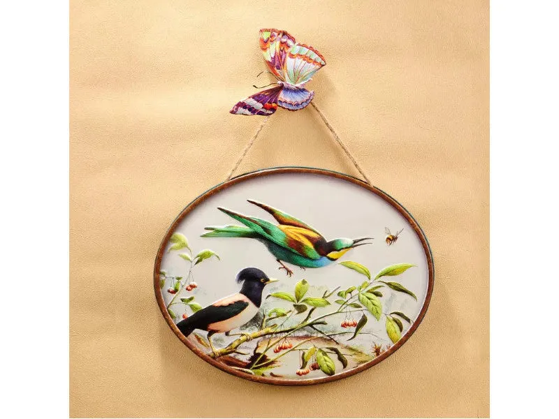 Blue Bird Paradise 3D Metal Wall Art - 2 Piece Horizontal Set
