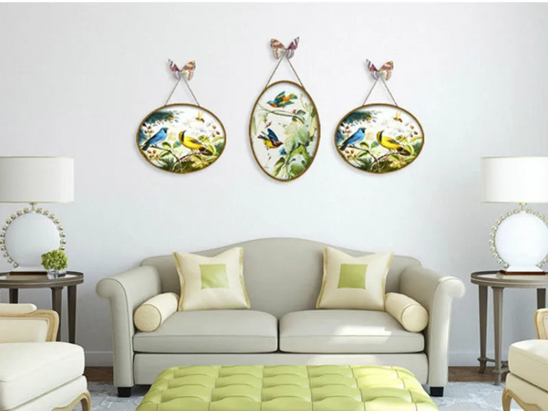 Blue Bird Paradise 3D Metal Wall Art - 2 Piece Horizontal Set