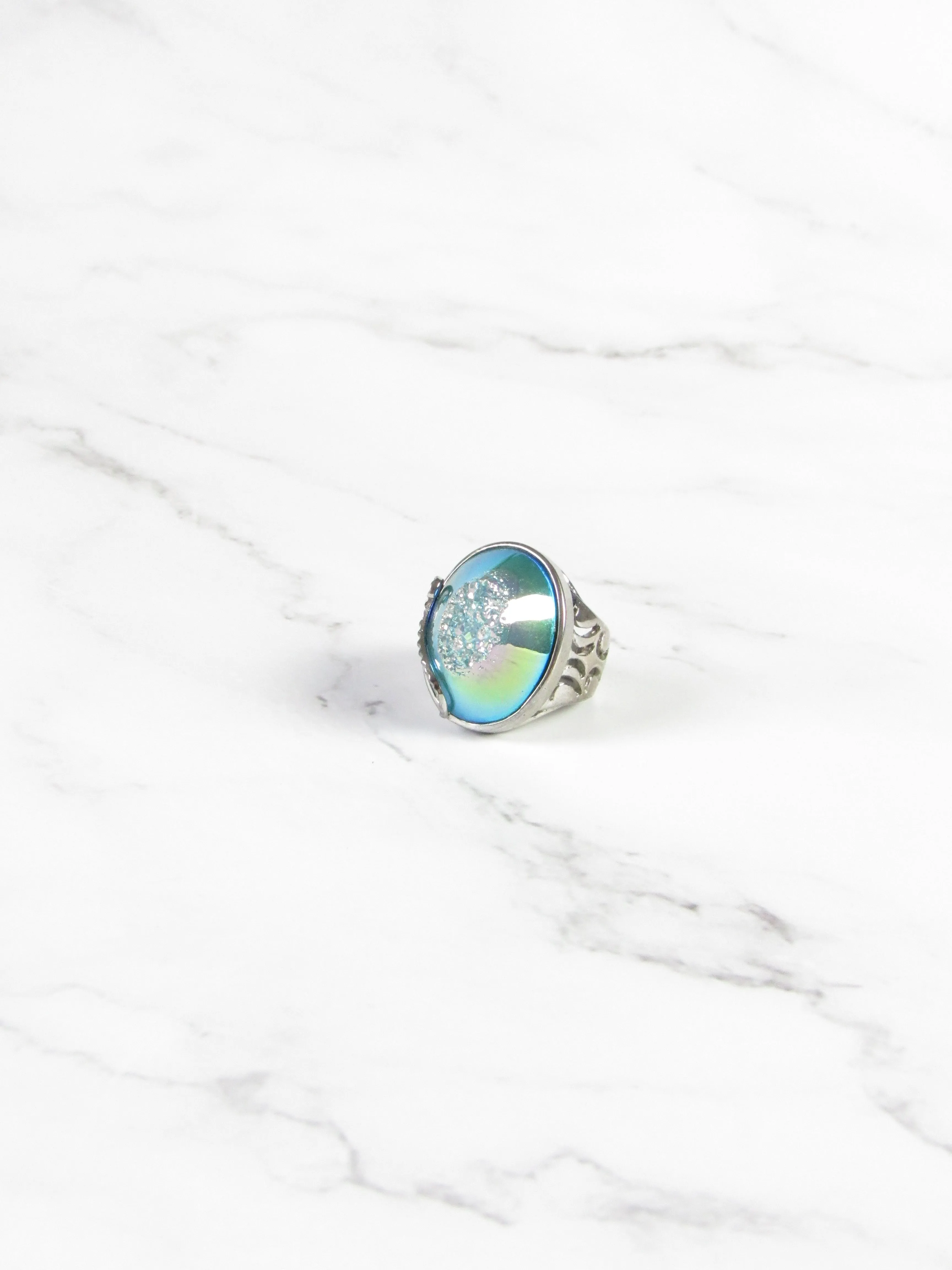 Blue Crush Calcite Cocktail Ring