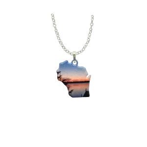 Blue Sunset WI Necklace, Item# 4559X