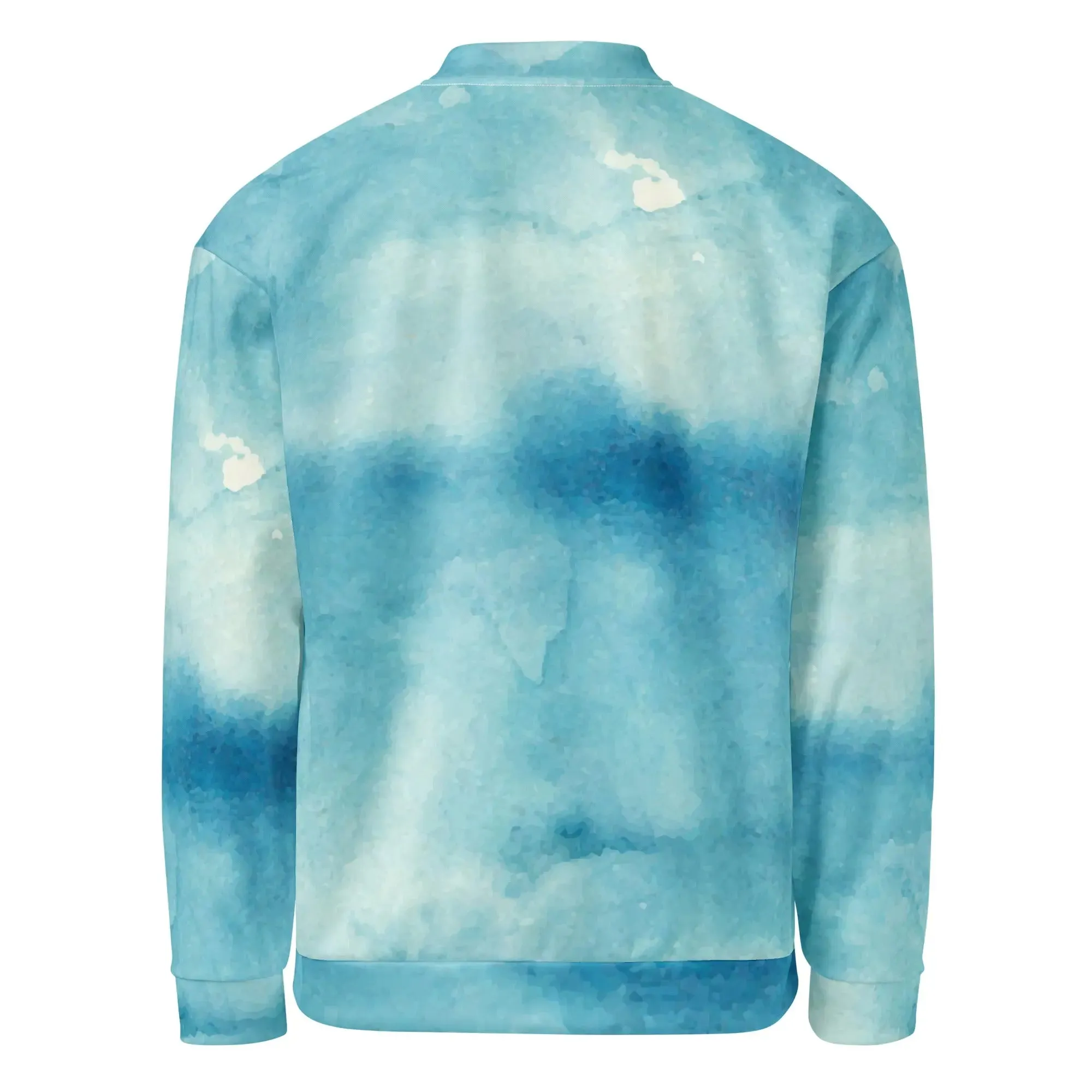 Blue Watercolor Unisex Bomber Jacket
